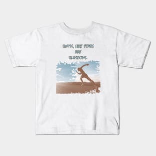 Running, Fitness Marathon No Fear Quote Kids T-Shirt